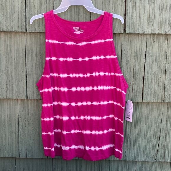 Swing Tie Dye Striped Comfy Tank Top Shirt 2-Pack Size L - Picture 2 of 5